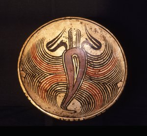 Plato pedestal, fase temprana de Coclé, 700-800 d.C. (cerámica) de Cocle Culture